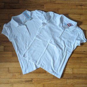 Cat & Jack NWT Two White Short-sleeved Polos size L [10/12]